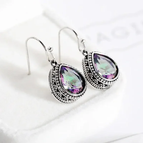 Fashion Trend Jewelry Vintage Water Drop Earrings - Picture 3 of 8